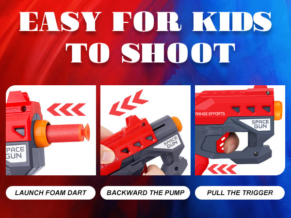 easy operation for kids to use the small toy guns