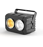 DazzlingStage Blinder Lights, 180W 2 Eyes COB Lights, Cool+Warm White COB Strobe, Audience Castin...