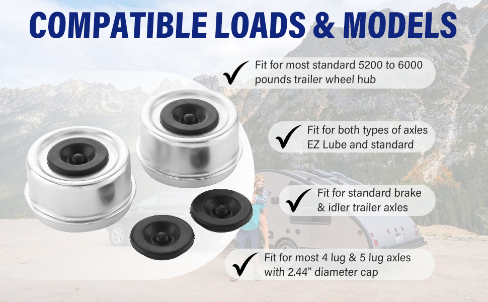 Trailer Axle Hub Dust Caps