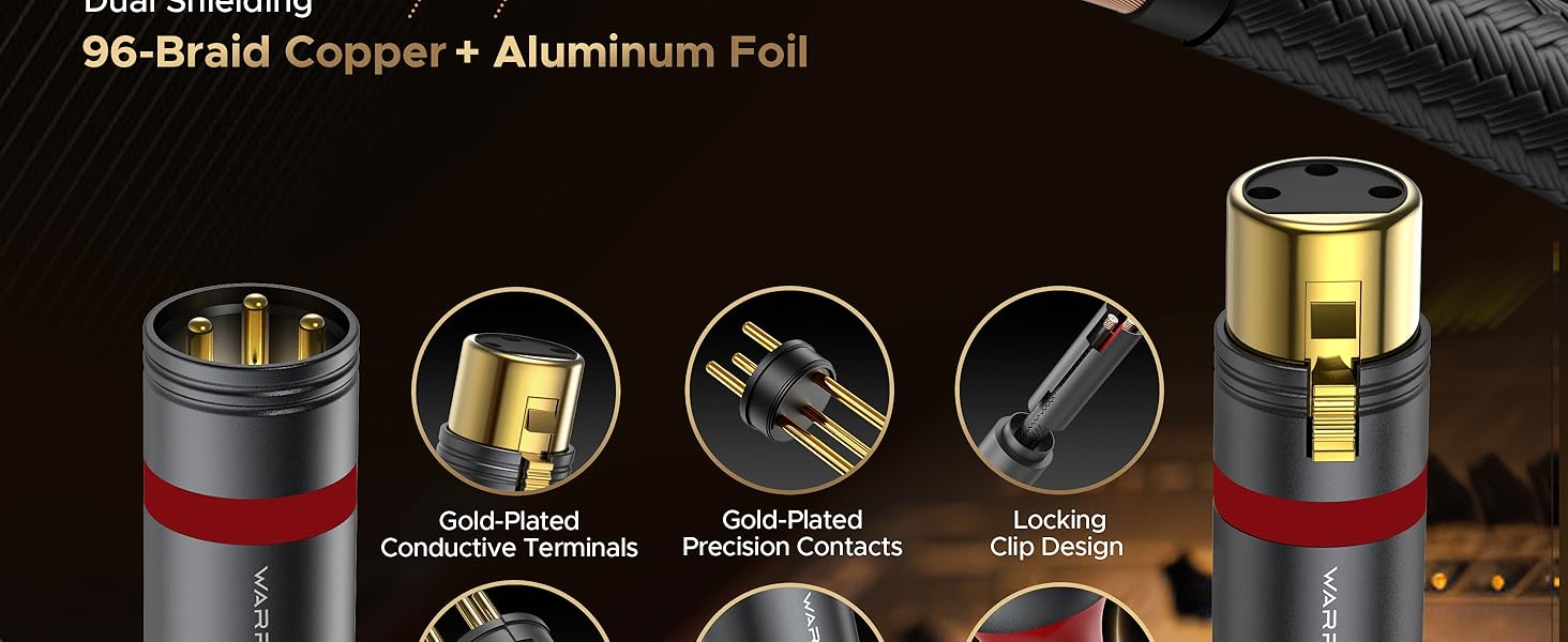 Premium xlr cables male to female balanced cable