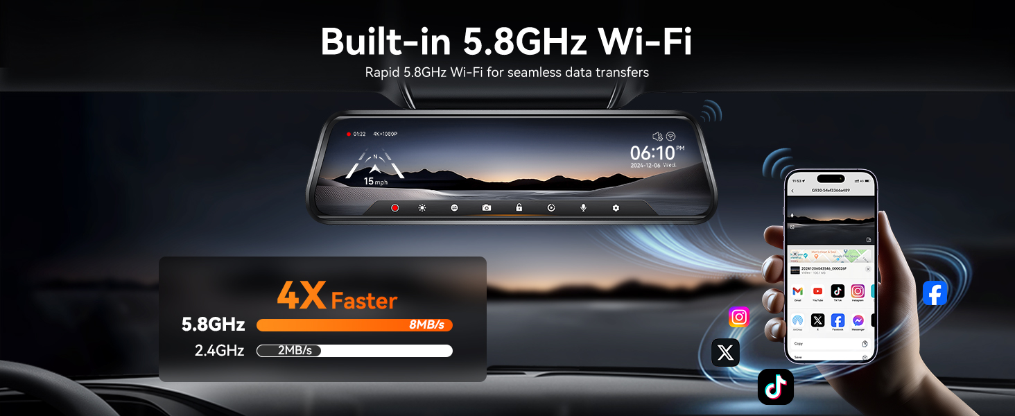 rearview mirror dash cam