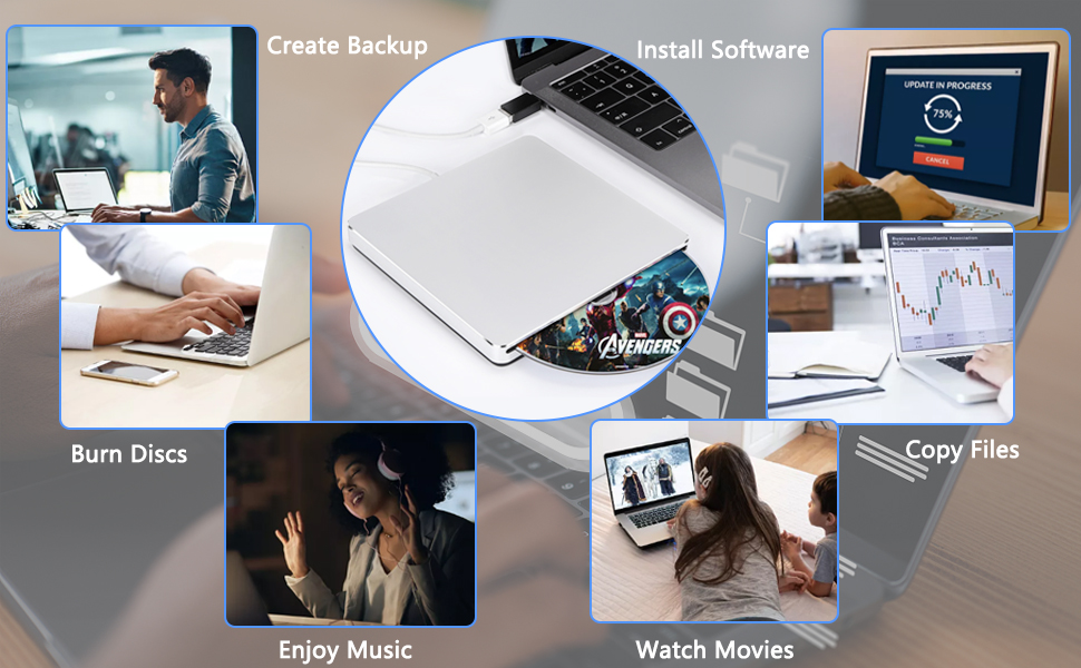 external cd drive for laptop dvd player usb dvd burner writer cd reader mac macbook super drive