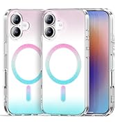 TOPAUX for iPhone Bling Case for MagSafe Glitter Iridescent Translucent Slim Cover Sparkly Magnet...