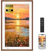 Uhale 21.5" Large Digital Picture Frame WiFi Wood with Remote Control, 1920 x 1080 FHD IPS No Tou...