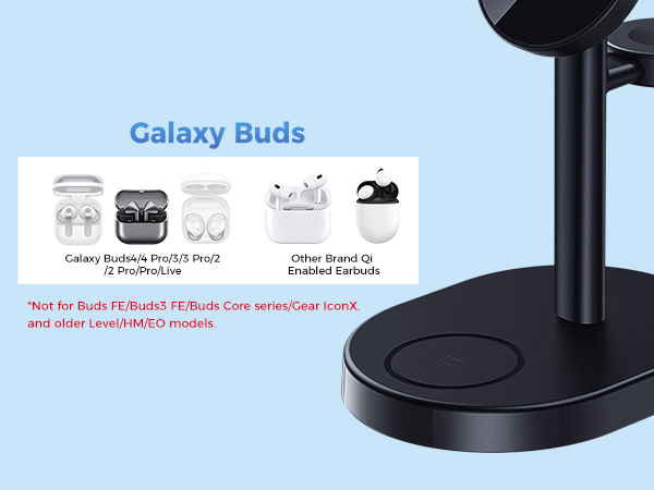 3 in 1 wireless charger samsung galaxy S26 Ultra S25 S24 flip 6 fold 5 watch earbuds classic stand
