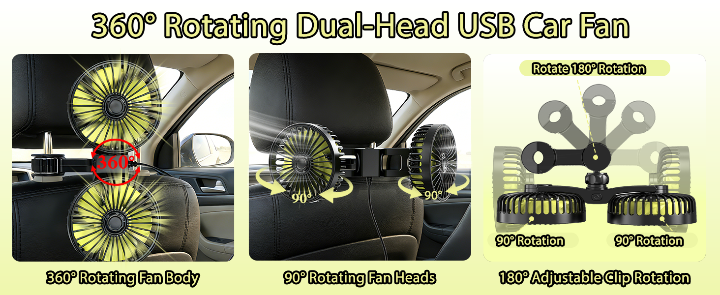 headrest fan for backseat