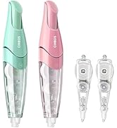 CINBOS Refillable Retractable White Out Correction Tape, White Out Tape with 2 Extra Refills, Cut...