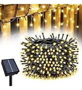 Solar String Lights Outdoor Waterproof 33ft 100LED 8 Modes Twinkle Fairy Lights, Solar Lights for...