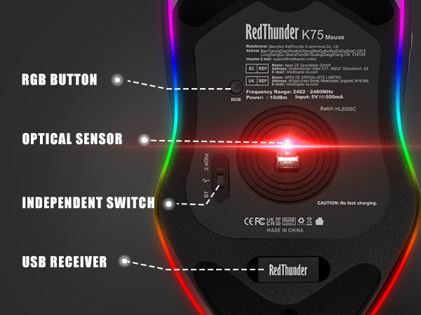 Optical gaming mouse