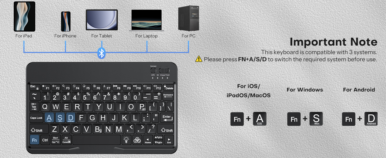 large print bluetooth keyboard