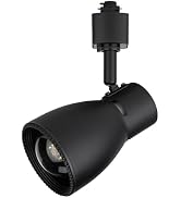 East Grove Home Luma Track Head E26 Base Socket (Lamp Sold Separately) in Black for H Track, Stan...
