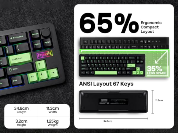 Galaxy68 Wireless Mechanical Keyboard in Aluminum with QMK/VIA Support