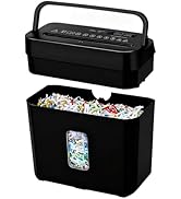 VidaTeco 6-Sheet Paper Shredder Cross-Cut Shredder with US Patented Cutter,Paper Shredding Machin...