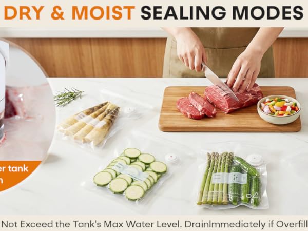 MZROT Handheld Food Sealer MOIST &amp;amp; DRY SEALING MODES