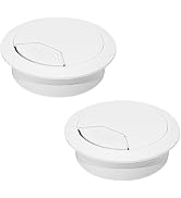 EASYEAH 2 Pcs Desk Grommet 2" / 50 mm, Desk Cord Hole Cover, Cable Grommet ABS Plastic, Desk Hole...