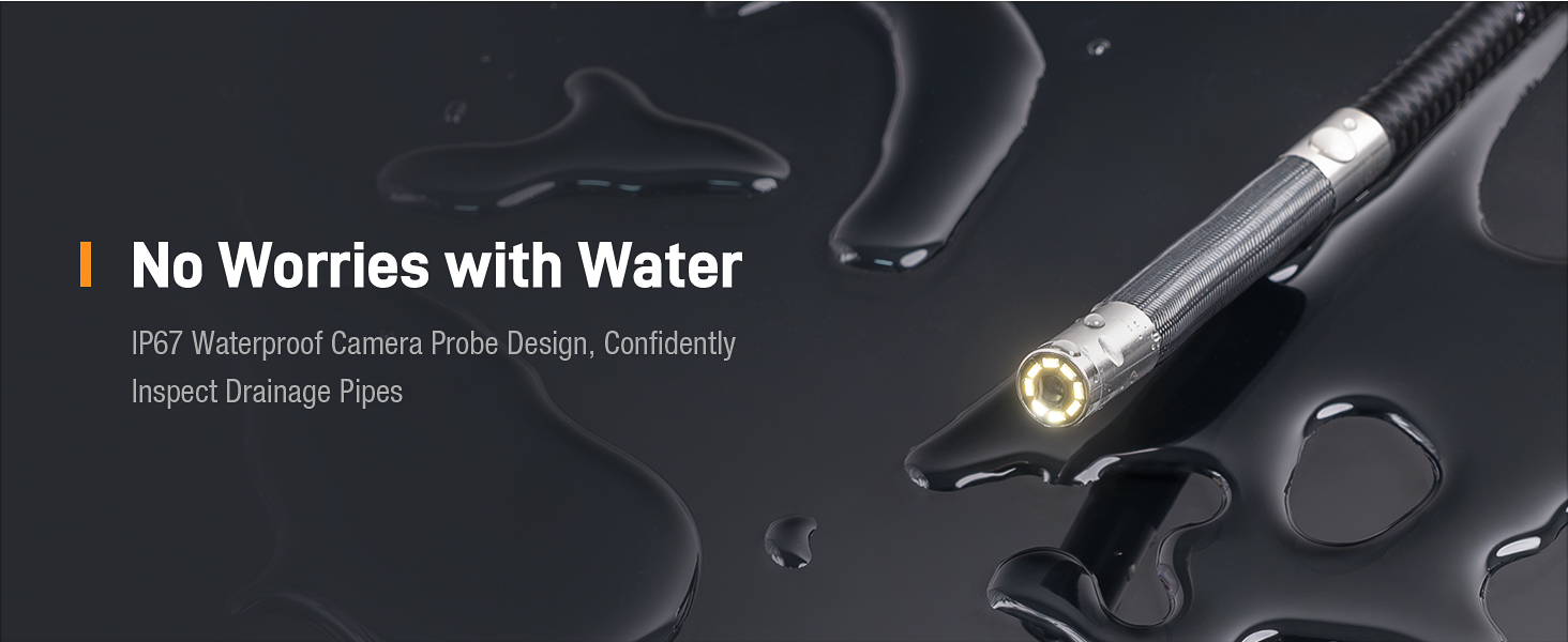 High Temperature Alarm Two-Way Articulating Borescope Mechanic Fiber Optic Snake Scope Camera