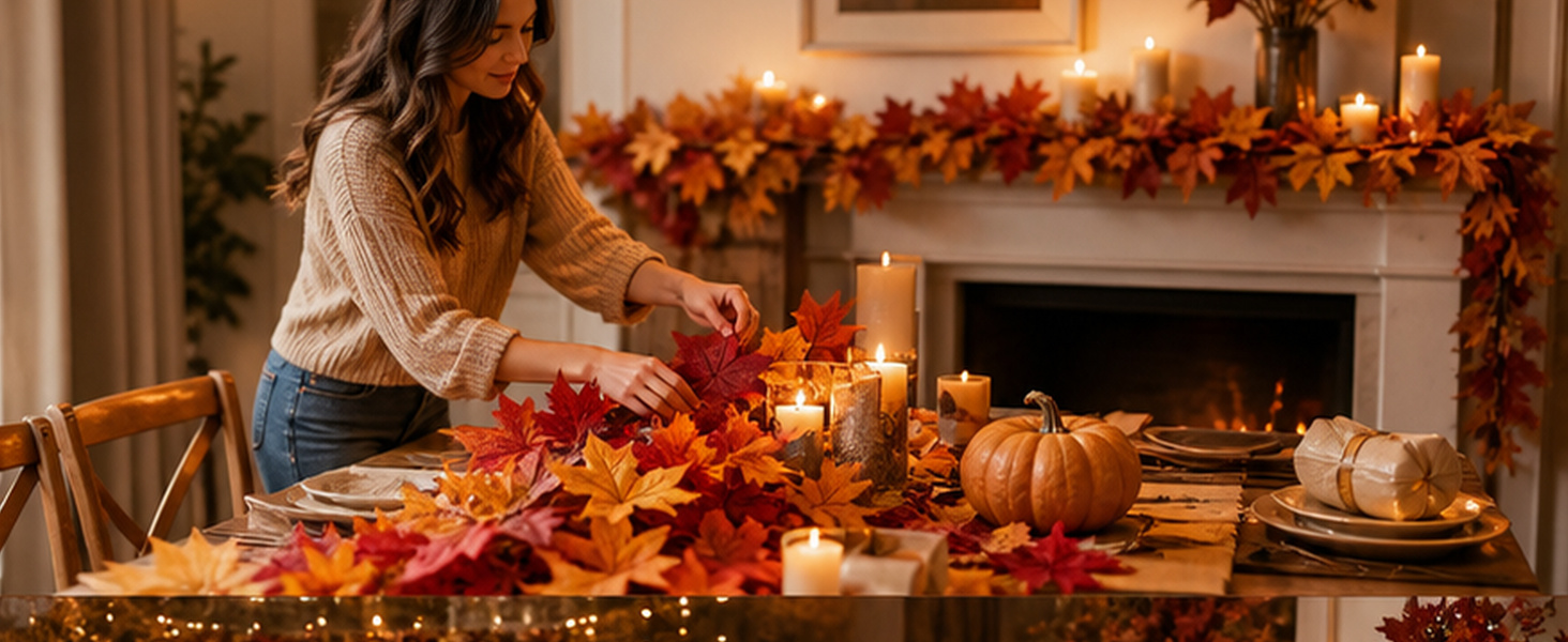 Fall Artificial Maple Leaves