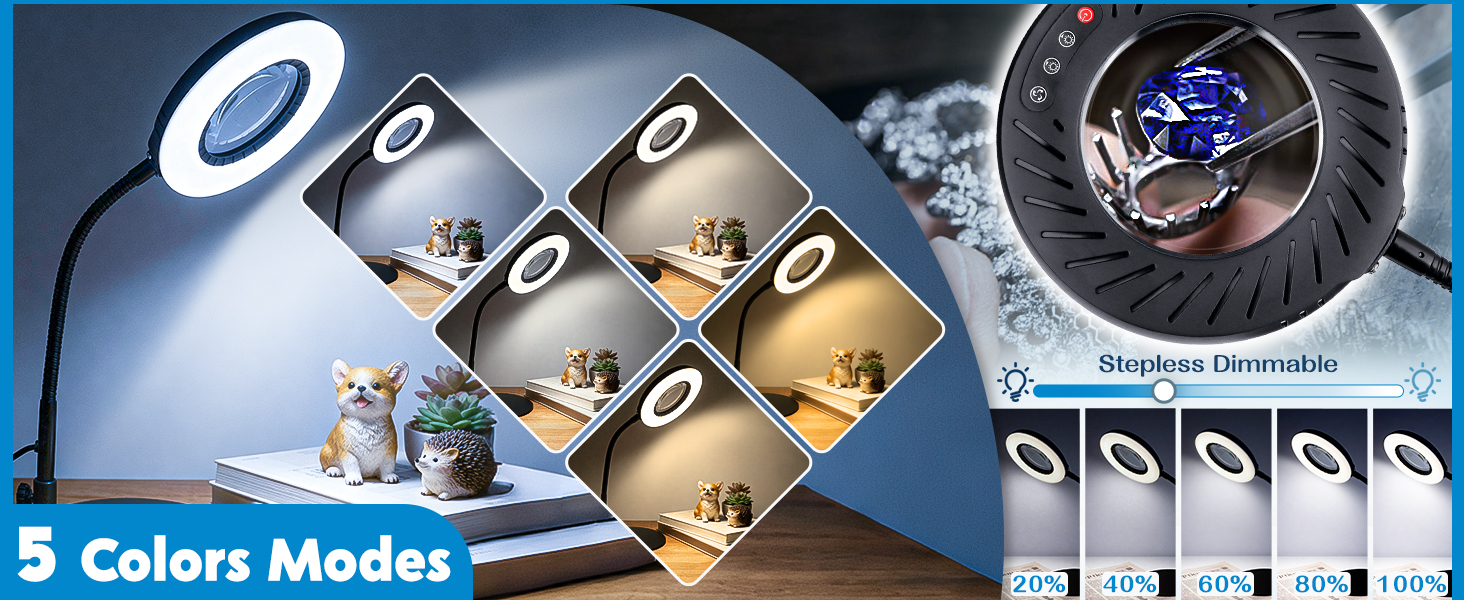 magnifying glass with light