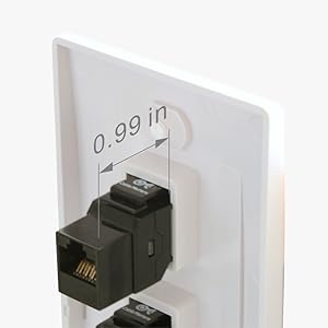 Cat 6 RJ45 Keystone Jack In-Line Coupler 