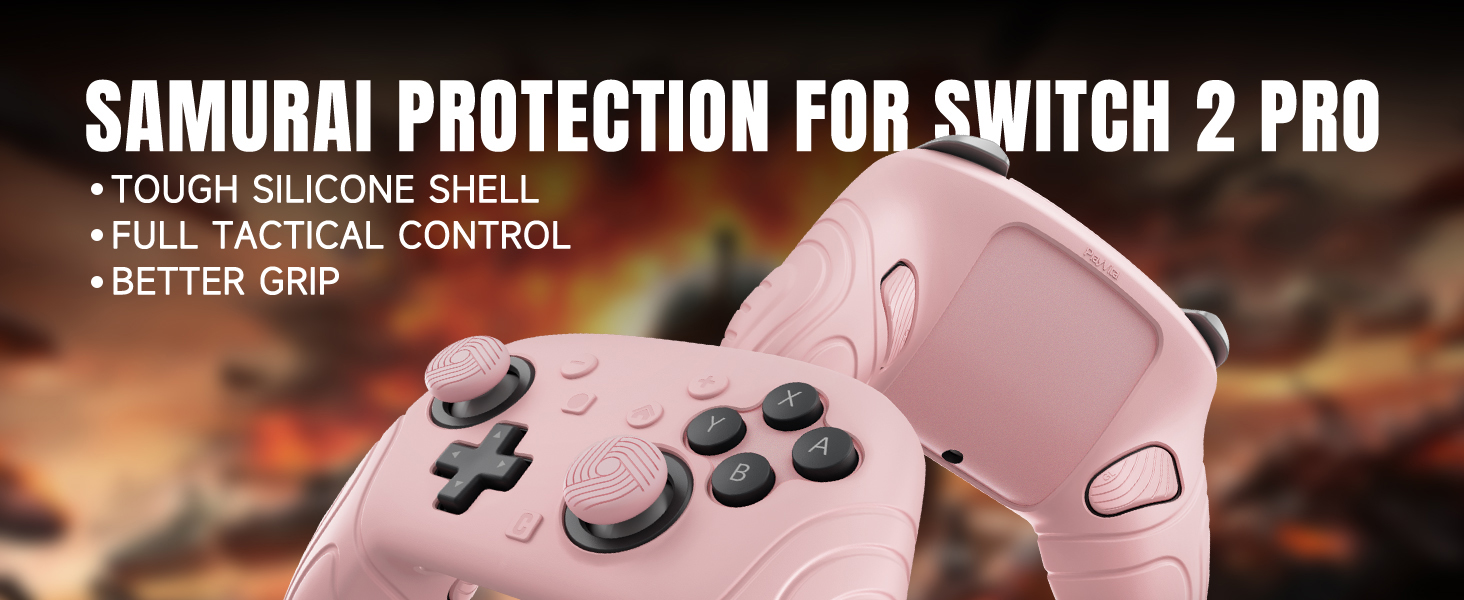 playvital for Nintendo Switch 2 Pro Controller Silicone Cover – Samurai Edition Protective Skin Case