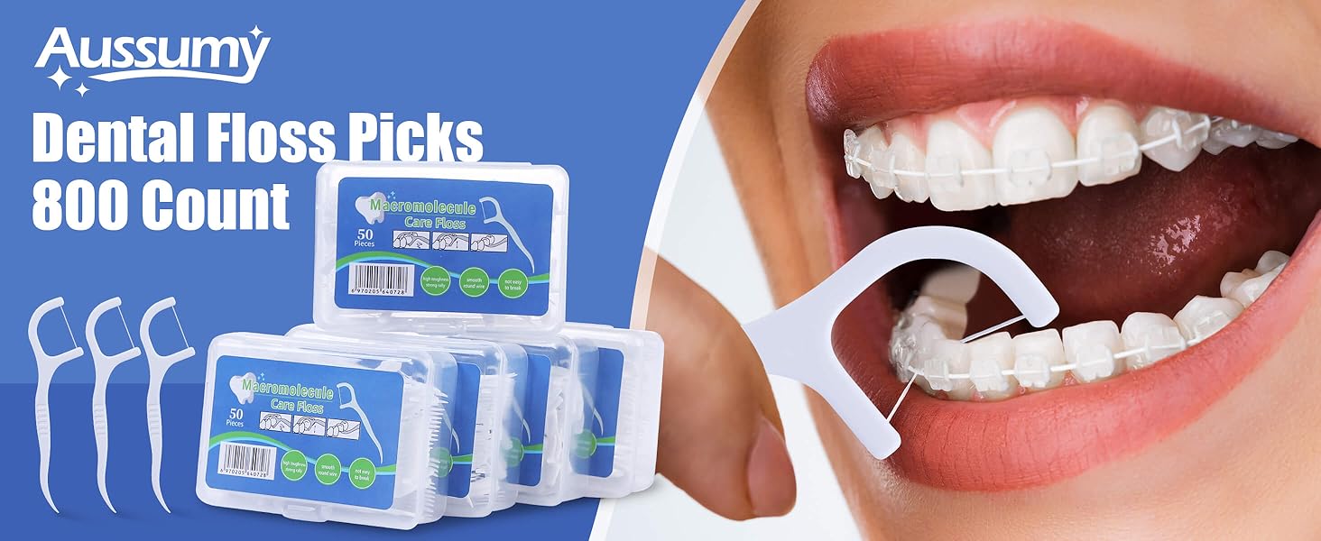 Aussumy 800 Picks Dental Flos