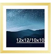 JCJMY 12x12 Picture Frame Gold with 10x10 Mat for 30 x 30cm Diamond Art Painting, Display Photo 1...