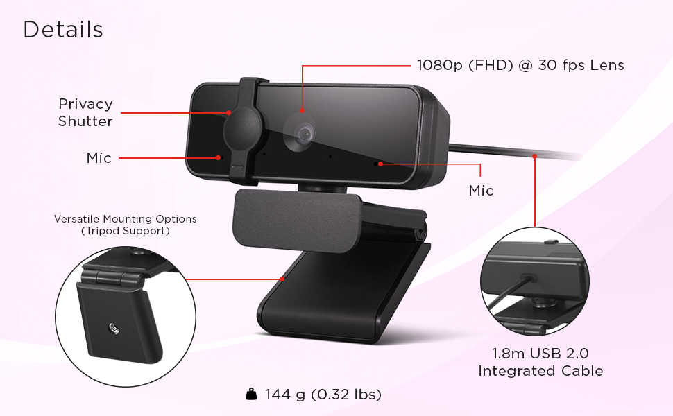 Lenovo Essential FHD Webcam Gen 2