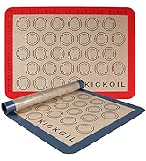 Macaron Silicone Baking Mat Kit 2 Half Sheet Non-Stick Reusable Baking Mat for Oven BPA Free Prof...