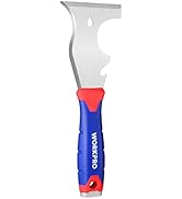 WORKPRO Paint Scraper, 8 in 1 Paint Remover, Metal Putty Knife with Hammer End and Can Opener, St...