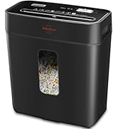 Paper Shredder for Home Use,VidaTeco 6-Sheet Cross-Cut Shredder,Also Shred Card/Clip/Staple,P-4 H...