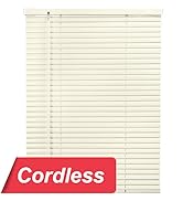 LazBlinds Cordless No Tools-No Drill 1" Aluminum Horizontal Mini Blinds Shades for Window Size 26...