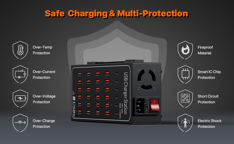Multi port USB charger