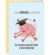 DISJOURNEY Funny Graduation Card - Go Reward Yourself with a Nap - Congratulations Card for Class...