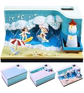 3D Time Piece Calendar, 2027 Desk Calendar With LED Light, 3d Tree Memo Pad Creative Desk Calenda...