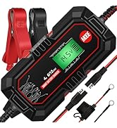 Sailvono 4A Battery Charger and Maintainer, 6V and 12V Smart Trickle Charger, 10-Stages 14.6 Volt...