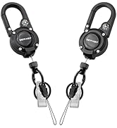 Retractable Keychain Heavy Duty Carabiner Badge Holder, Tactical ID Badge Reel with 30.5” Steel R...