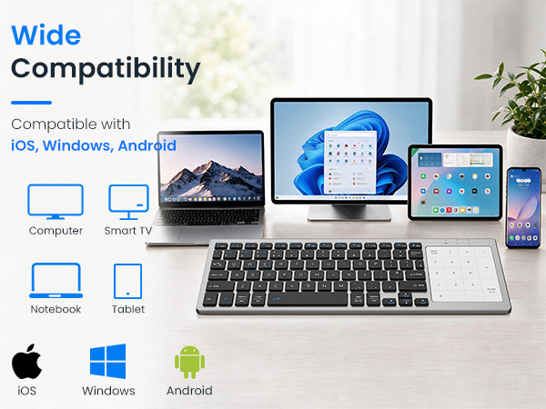 wireless bluetooth keyboard with trackpad keyboard with touchpad keyboard for tv