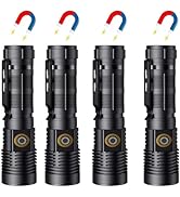 Rechargeable Flashlights High Lumens - 1500 Meters Long Beam Super Bright LED Magnetic Flashlight...