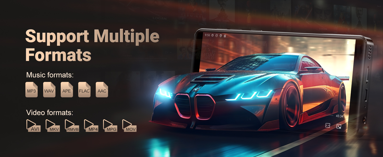 MP3 Player with Bluetooth and WiFi