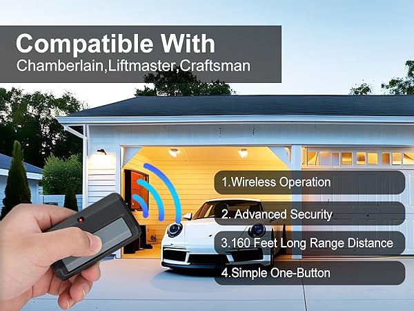 for Chamberlain LiftMaster Craftsman Garage Door Opener Keypad &amp; Remote Universal