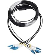 WSOLDMA 80M LC to LC Fiber Optic Wire Indoor Single-Mode 4-Core Extension Cable Patch Cord