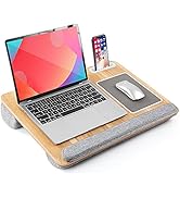 LORYERGO Laptop Lap Desk - Portable Laptop Desk Tray, Lap Drawing &amp; Writing Desk with Phone Table...