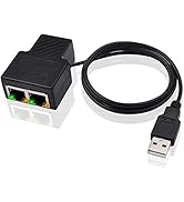 Poyiccot RJ45 Splitter Adapter, Ethernet Splitter RJ45 Network Extension Connector for Cat5, Cat5...