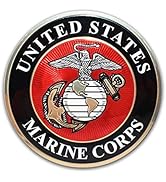 Elektroplate Officially Licensed US Marine Corps Premium Decal (3.25")| Metallic 3D Embossing All...