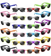 NEBURORA Neon Sunglasses Bulk Classic Retro Multicolor Party Sunglasses for Goody Bag Fillers Men...