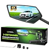 RBRL Bike Mirror, 3D Adjustable Arm for Extended Reach, Aluminum Alloy Anti-shake Bicycle Rearvie...