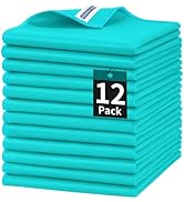 HOMERHYME Microfiber Cleaning Cloth, 12 Pack Window Glasses Cleaning Cloth, Reusable Lint-Free St...