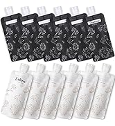 PACKISM Travel Pouches for Toiletries - 12 Pack Leak Proof 3oz TSA Approved Travel Squeeze Pouche...
