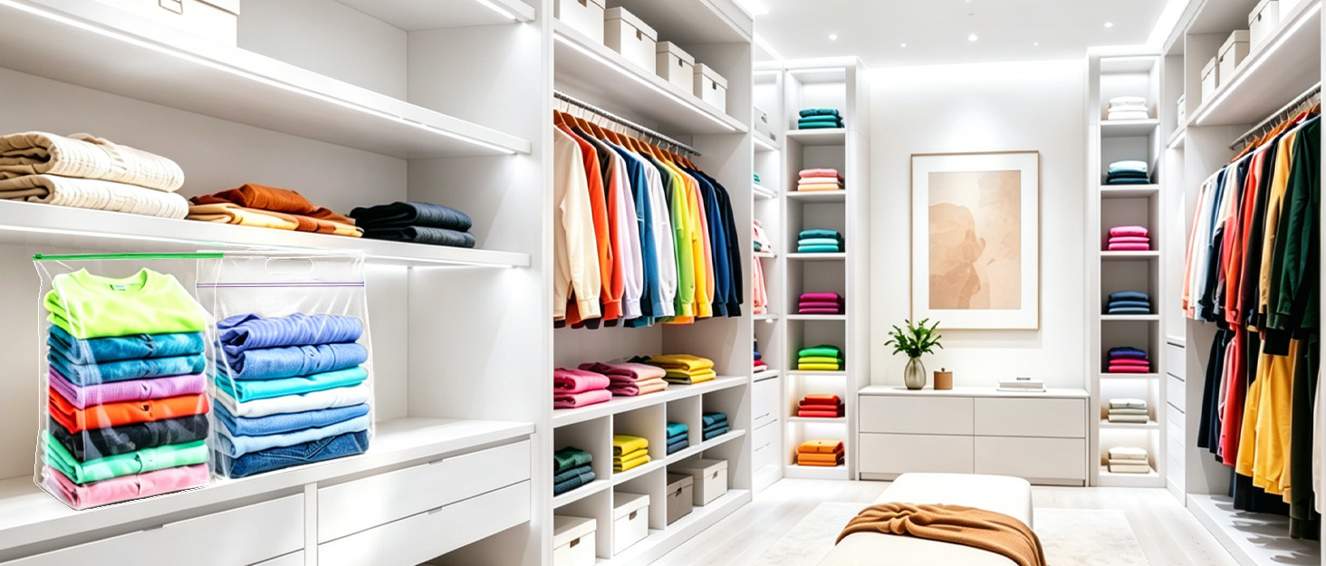 wardrobe organization slider storage bag clear bag with handle large flat open bag rug storage bag