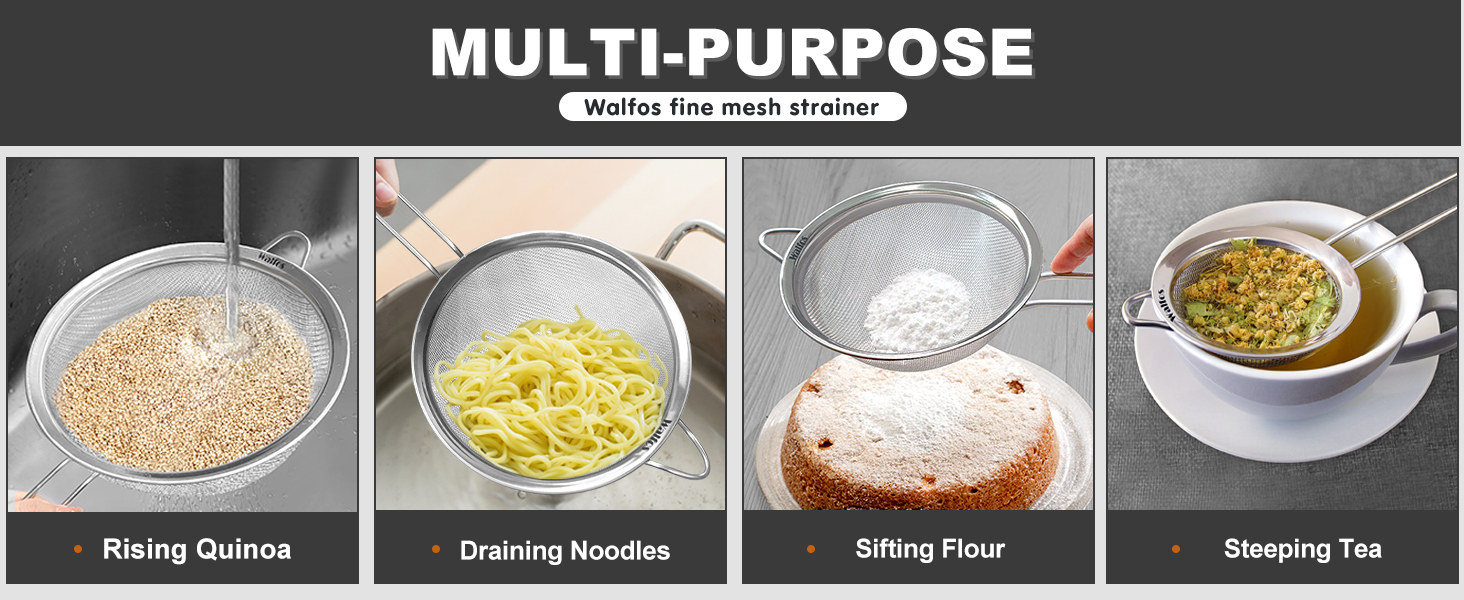 sieve mesh strainer with handle